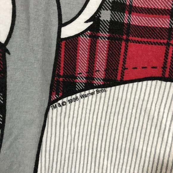 Vintage Looney Tunes All Over Print Wrap Around 1996 T-Shirt Mens Large - Picture 14 of 14